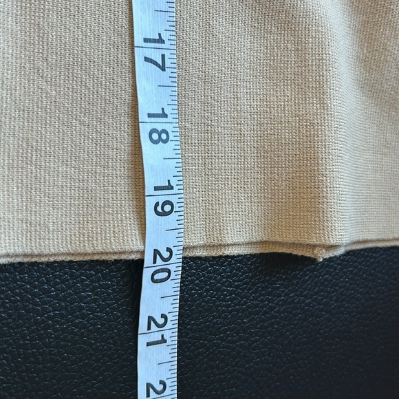 TUCKERNUCK Knit Kimberly Sweater Camel High Neckline Drop Shoulder Sz S NEW - Picture 12 of 13